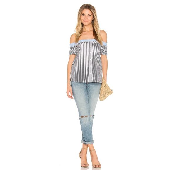 Revolve Bailey 44 False Start Shirt Women's Size Small Button front and back clo - Picture 4 of 9